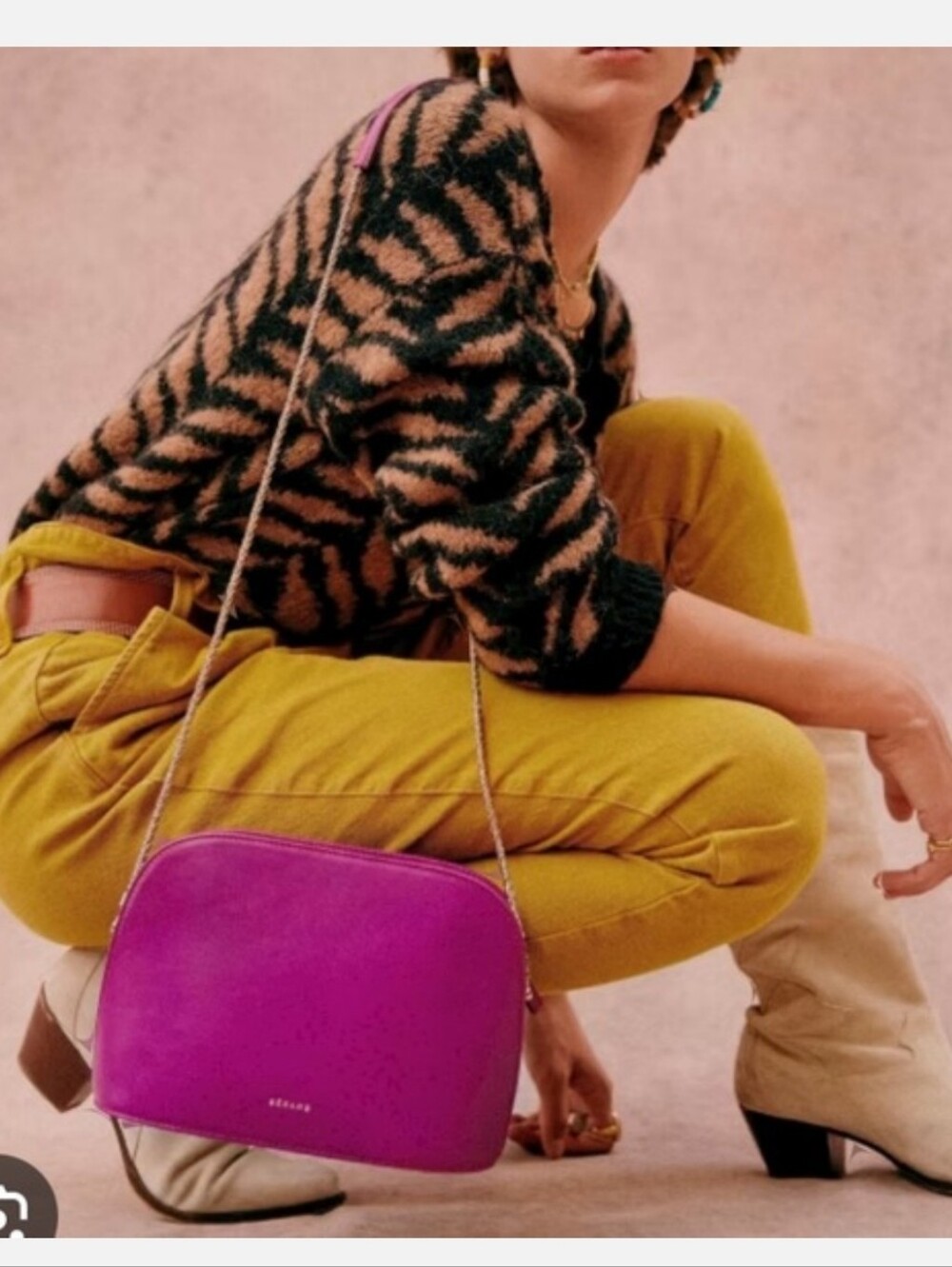 Sezane Purple/Fushia Victor Bag